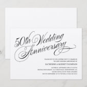 Cartes d'invitation pour un anniversaire de mariag (Devant / Derrière)