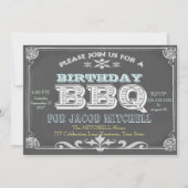 Cartes d'invitation pour un BBQ de fête d'annivers (Devant)