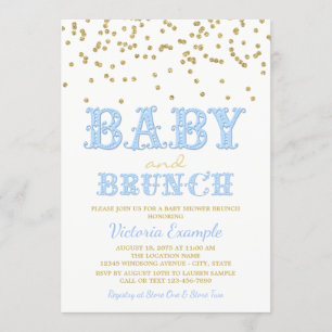 Cartes d'invitation pour un brunch de baby shower