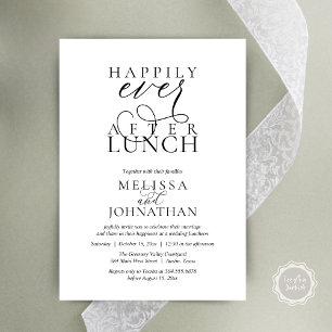 Cartes d'invitation pour un déjeuner de mariage, É