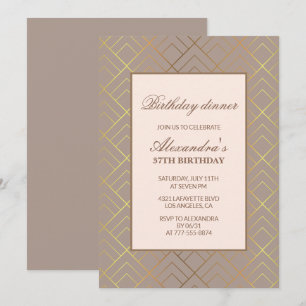 Cartes d'invitation pour un dîner d'anniversaire é