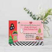 Cartes d'invitation pour un échange de biscuits de (Debout devant)