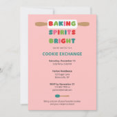 Cartes d'invitation pour un échange de biscuits de (Devant)