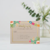 Cartes d'invitation pour un mariage Fiesta assorti (Debout devant)