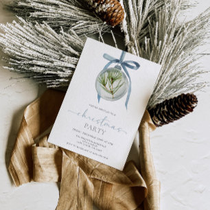 Cartes d'invitation pour un Noël Bleu