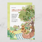 Cartes d'invitation pour un pique-nique (Devant / Derrière)