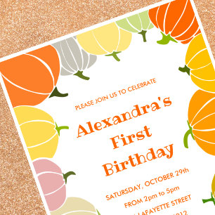 Cartes d'invitation pour un premier anniversaire H