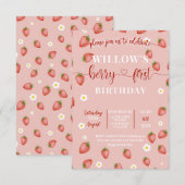 Cartes d'invitation pour un premier anniversaire s (Devant / Derrière)