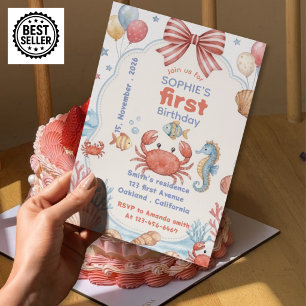 Cartes d'invitation pour un premier anniversaire s