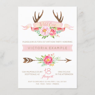 Cartes d'invitation pour un premier anniversaire T