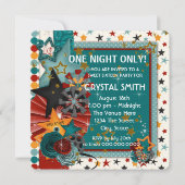 Cartes d'invitation pour un Sweet 16 de star de ci (Dos)
