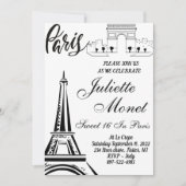 Cartes d'invitation pour un Sweet 16 sur la Tour E (Devant)