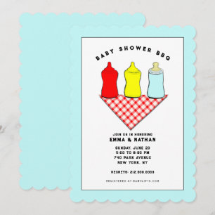 Cartes d'invitation pour une Baby Shower BBQ