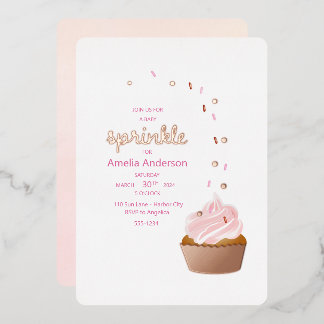 Cartes d'invitation pour une baby shower Cupcake S