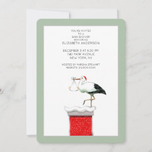 Cartes d'invitation pour une baby shower de décemb