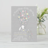 Cartes d'invitation pour une baby shower neutre en (Debout devant)
