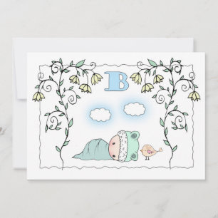 Cartes d'invitation pour une Baby Shower pour garç