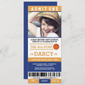 Cartes d'invitation pour une Baby Shower sur le th (Devant / Derrière)