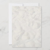 Cartes d'invitation pour une douche de plage avec (Dos)