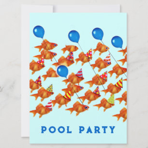 Cartes d'invitation pour une fête à la piscine