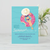 Cartes d'invitation pour une fête au bord de la pi (Debout devant)