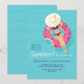 Cartes d'invitation pour une fête au bord de la pi (Devant / Derrière)