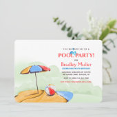 Cartes d'invitation pour une fête au bord de la pi (Debout devant)