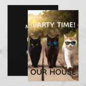 CARTES D'INVITATION POUR UNE FÊTE CHIC (Devant / Derrière)