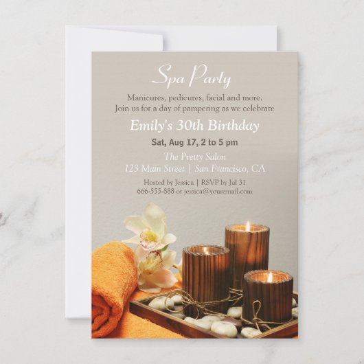 Cartes d'invitation pour une fête d'anniversaire a (Devant)