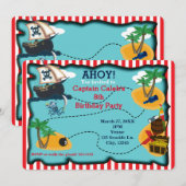 Cartes d'invitation pour une fête d'anniversaire a (Devant / Derrière)