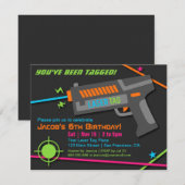 Cartes d'invitation pour une fête d'anniversaire a (Devant / Derrière)