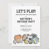 Cartes d'invitation pour une fête d'anniversaire a (Devant)