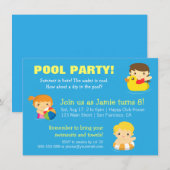 Cartes d'invitation pour une fête d'anniversaire a (Devant / Derrière)
