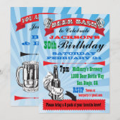 Cartes d'invitation pour une fête d'anniversaire B (Devant / Derrière)