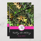 Cartes d'invitation pour une fête d'anniversaire c (Devant / Derrière)