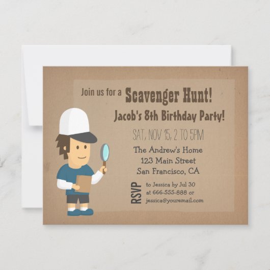 Cartes d'invitation pour une fête d'anniversaire C (Devant)