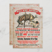 Cartes d'invitation pour une fête d'anniversaire C (Devant / Derrière)