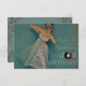 Cartes d'invitation pour une fête d'anniversaire d (Devant / Derrière)