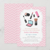 Cartes d'invitation pour une fête d'anniversaire d (Devant / Derrière)