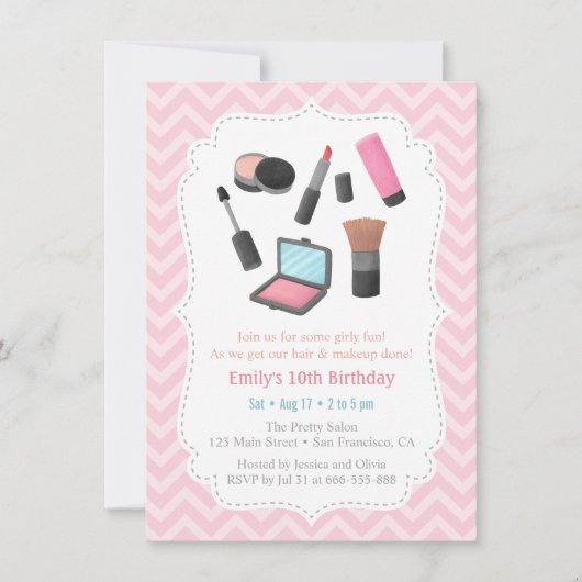 Cartes d'invitation pour une fête d'anniversaire d (Devant)