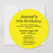 Cartes d'invitation pour une fête d'anniversaire d (Dos)