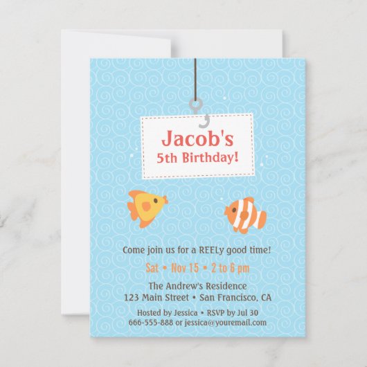 Cartes d'invitation pour une fête d'anniversaire d (Devant)