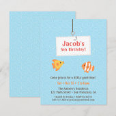 Cartes d'invitation pour une fête d'anniversaire d (Devant / Derrière)