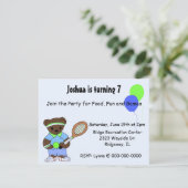 Cartes d'invitation pour une fête d'anniversaire d (Debout devant)