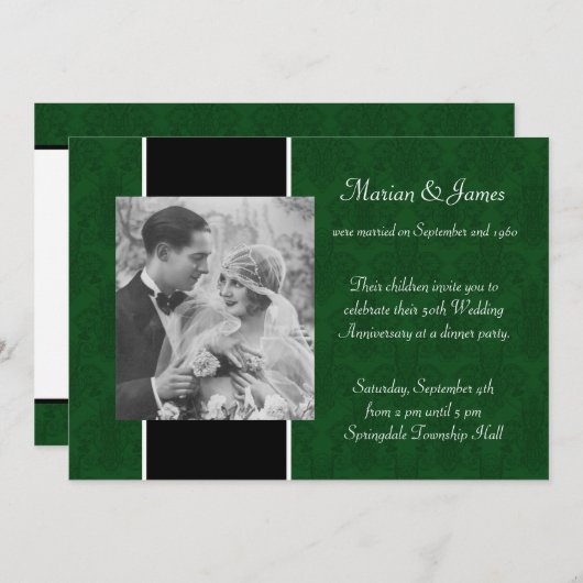 Cartes d'invitation pour une fête d'anniversaire d (Devant / Derrière)