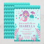 Cartes d'invitation pour une fête d'anniversaire d (Devant / Derrière)