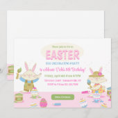 Cartes d'invitation pour une fête d'anniversaire d (Devant / Derrière)