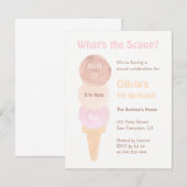 Cartes d'invitation pour une fête d'anniversaire d (Devant / Derrière)