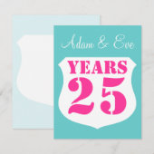 Cartes d'invitation pour une fête d'anniversaire d (Devant / Derrière)