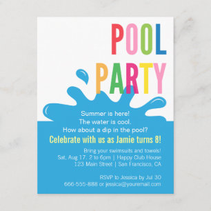 Cartes d'invitation pour une fête d'anniversaire d